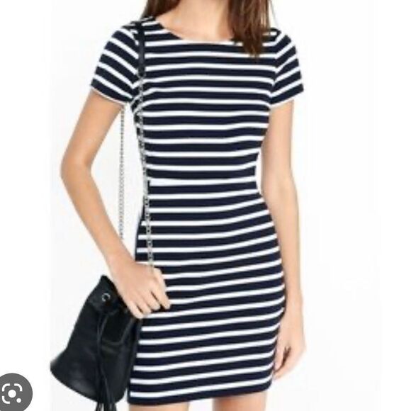 Express striped short sleeve mini dress size 4 - Picture 1 of 9